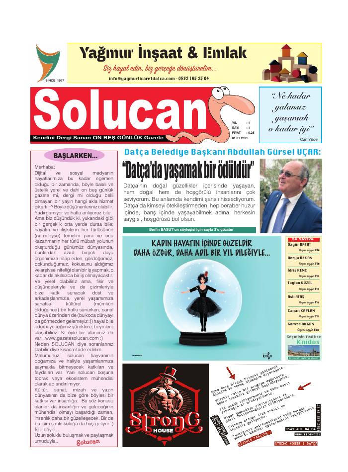 Gazete Solucan 1. sayı kapağı
